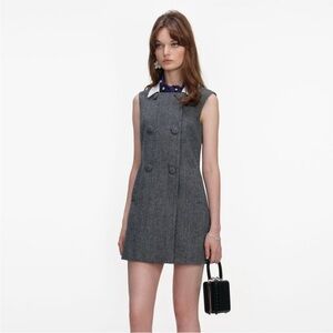 Self Portrait Bonded Crepe Bow Mini Dress
